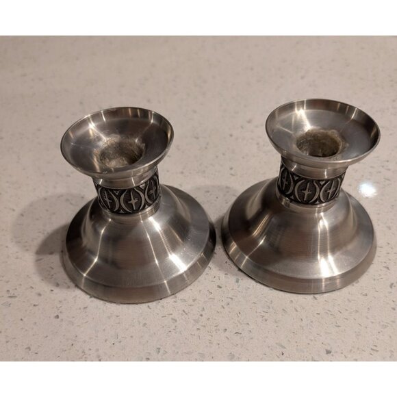 Vintage Pewter Candle Holders by Haugrud Norway 333 - Picture 11 of 12